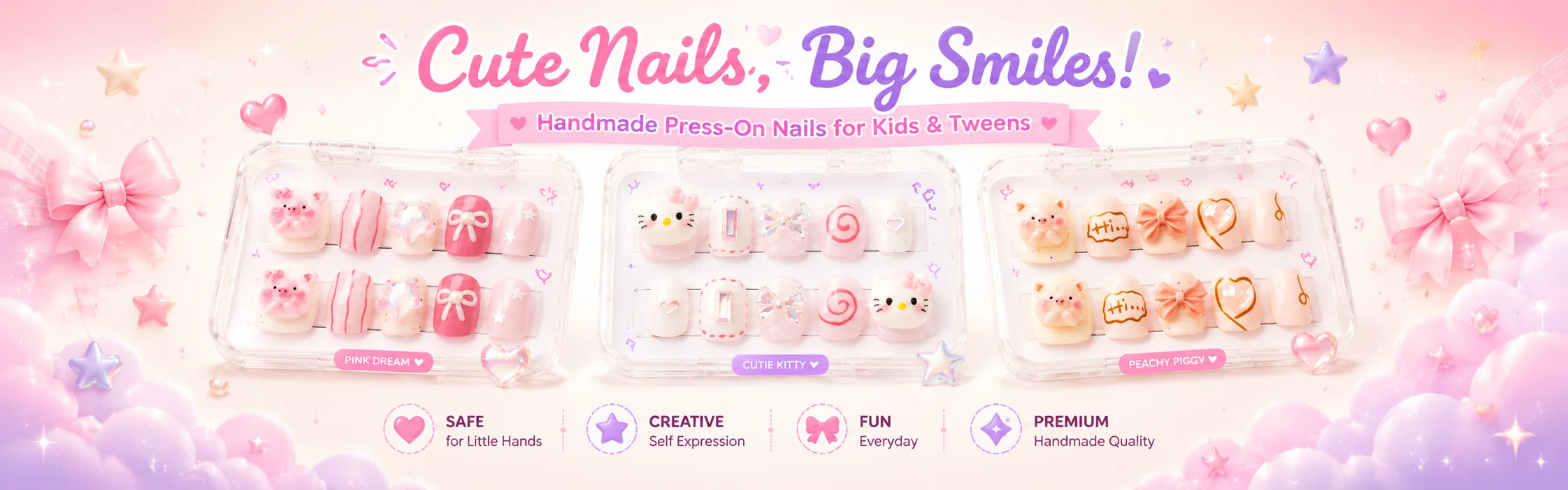 Glowie Nails — Handmade press-on nails for kids and teens